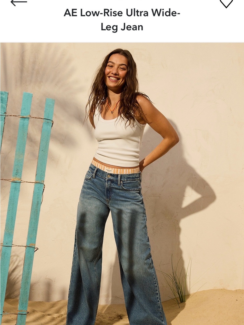 American Eagle Outfitters Wide-Leg Low-Rise Jeans - Blue